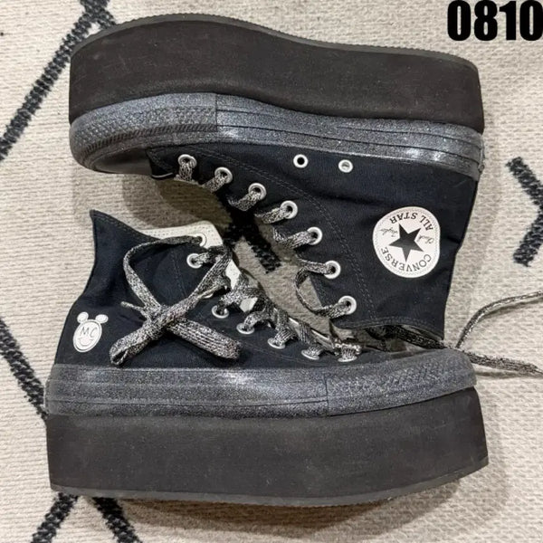 [BUNJANG] Converse Platform High-Top Sneakers Black (240mm) / 컨버스 플랫폼 하이탑 스니커즈 블랙 240