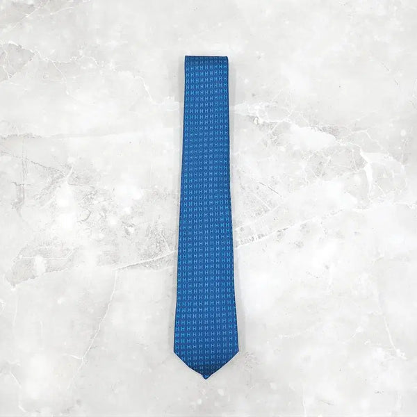 [BUNJANG] Hermes Faconnee H Bicolor Silk Necktie / 에르메스 파코네 H 바이컬러 실크 넥타이 H036322T