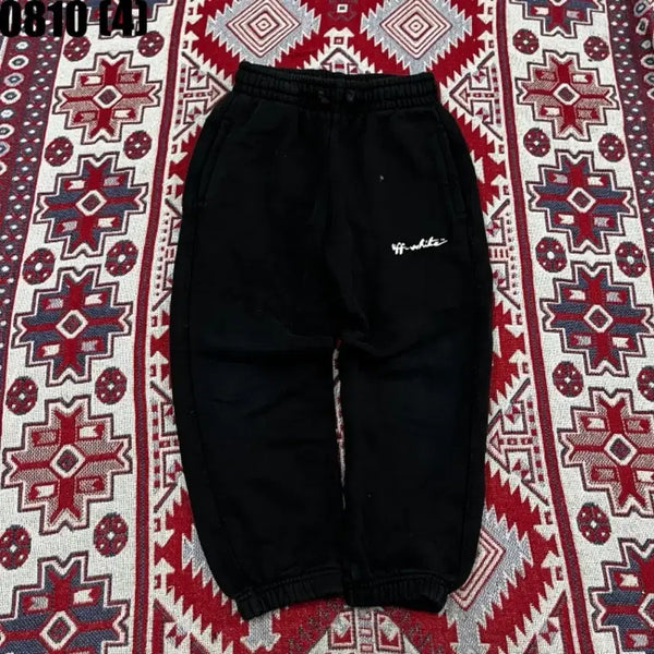 [BUNJANG] Off-White Lettering Jogger Pants Black / 오프화이트 레터링 조거 팬츠 블랙