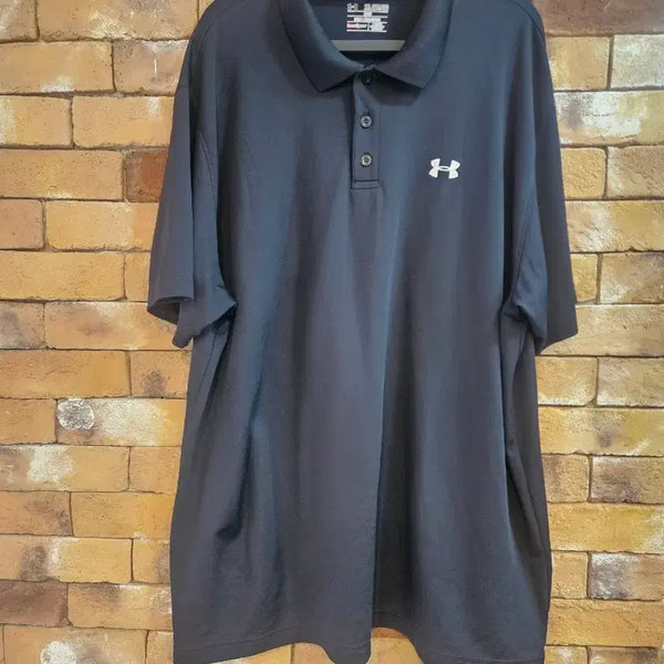[BUNJANG] Under Armour Black 2XL Polo T-Shirt / 언더아머 블랙 2XL 폴로티셔츠
