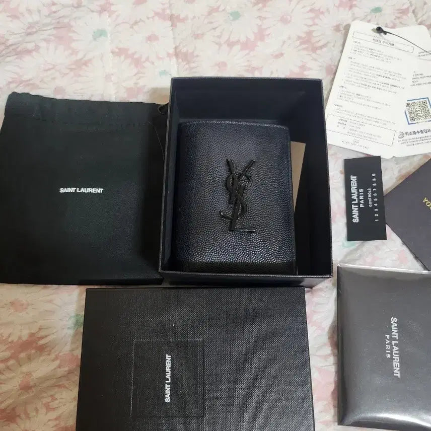 [BUNJANG] Saint Laurent Organizer Card Holder Black / 생로랑 오거나이저 카드지갑