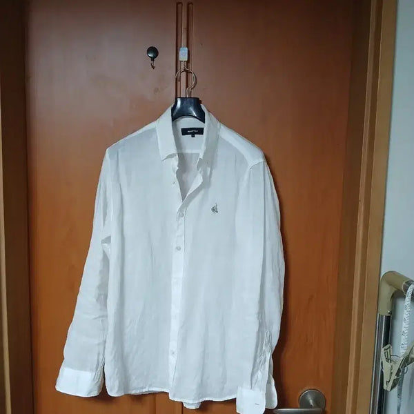 [BUNJANG] Beanpole Linen Shirt White / 빈폴 린넨 셔츠 화이트 90