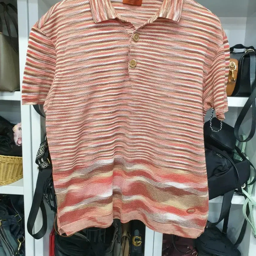 [BUNJANG] Missoni Stripe Knit Short Sleeve Top / 미쏘니 스트라이프 니트 반팔 52
