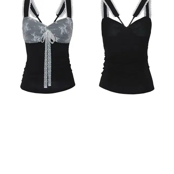 [BUNJANG] Pain Or Pleasure ANEMONE TOP Black / 페인오어플레져 ANEMONE TOP black