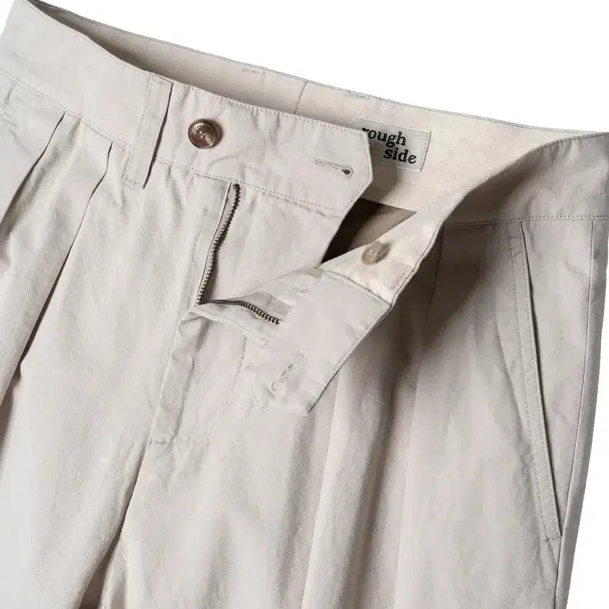 [BUNJANG] Roughside Two-Tuck Wide Pants Ecru Size 4 / 러프사이드 투턱 와이드팬츠 에크루 4사이즈