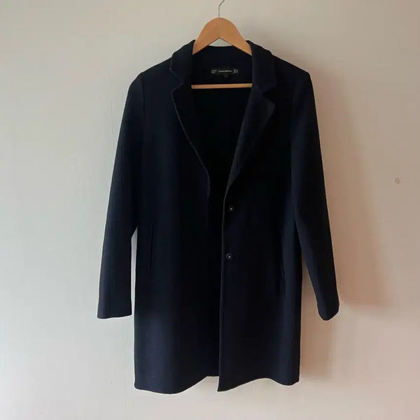 [BUNJANG] Zara Traphaluc Navy Single Coat (XS) / [정품] 자라 트라팔루크 네이비 싱글 코트 (XS)