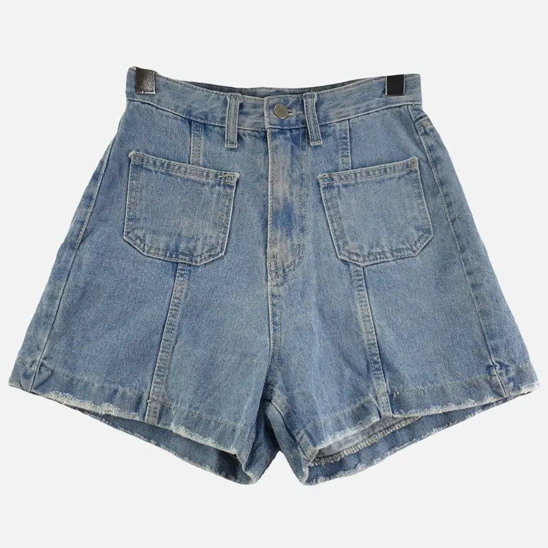[BUNJANG] Light Blue Denim Shorts M / 라이트 블루 여자 데님 반바지 M N9889