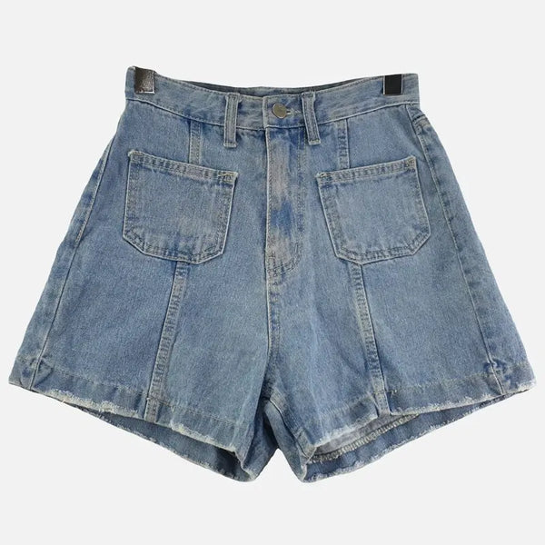 [BUNJANG] Light Blue Denim Shorts M / 라이트 블루 여자 데님 반바지 M N9889