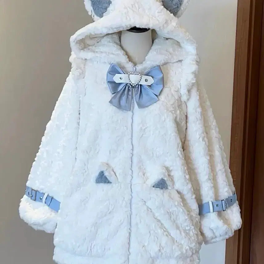[BUNJANG] Mizuiro Neko Faux Fur Parka / 미즈이로 네코 퍼파카