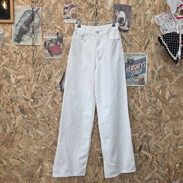 [BUNJANG] Papermoon White Denim Pants - Size S / 페이퍼문 화이트 데님 팬츠 s