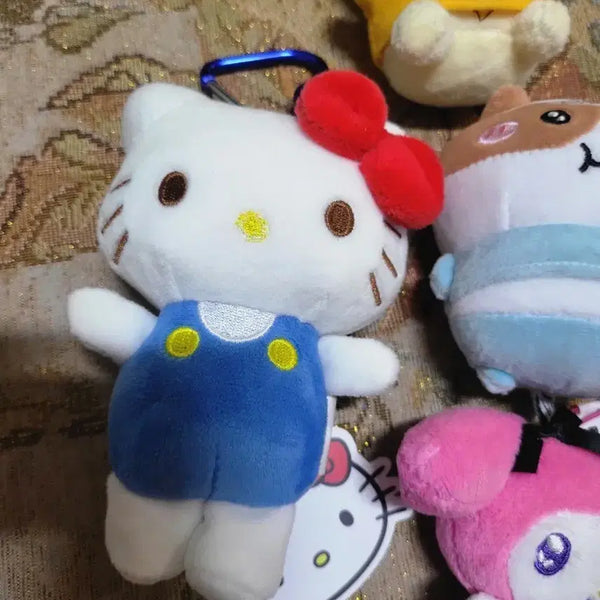 [BUNJANG] Sanrio Hello Kitty Overalls Doll Keychain / 산리오 헬로키티 멜빵 인형 키링