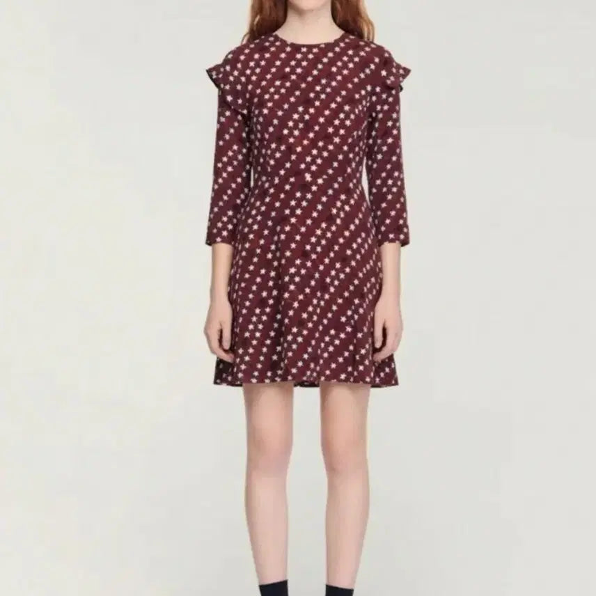 [BUNJANG] Sandro Shooting Star 100% Silk Dress Size 1 / 산드로 슈팅스타 실크100 원피스 1사이즈