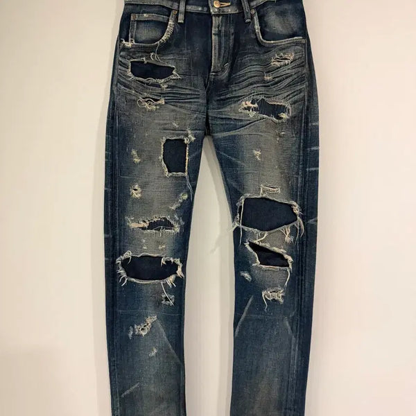 [BUNJANG] Lee Riders Vintage Distressed Denim Pants / Lee Riders 빈티지 디스트로이드 데님