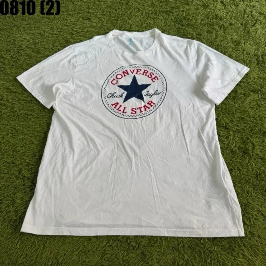 [BUNJANG] Converse All Star Short Sleeve T-Shirt White / 컨버스 올스타 반팔티 화이트