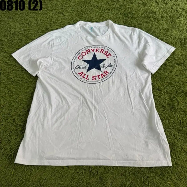 [BUNJANG] Converse All Star Short Sleeve T-Shirt White / 컨버스 올스타 반팔티 화이트