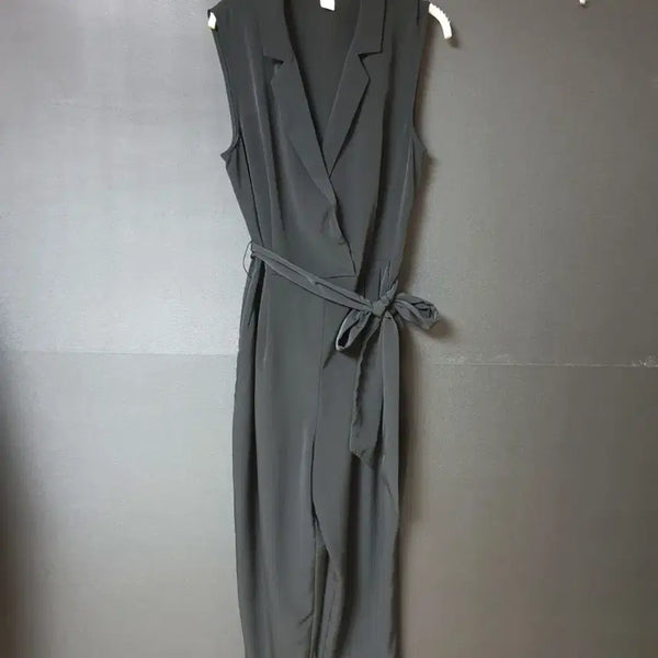 [BUNJANG] H&M Black Sleeveless Jumpsuit Size 10 (US 66-77) / 진짜만원 H&M 카라민소매 점프수트 66 블랙