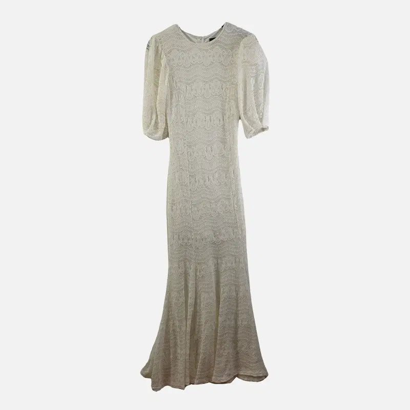 [BUNJANG] White Lace Long Dress XS / 화이트 여자 레이스 롱 원피스 XS N9927