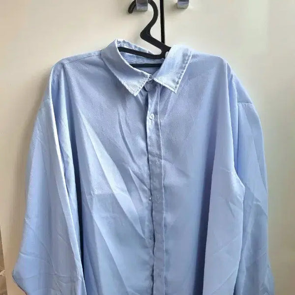 [BUNJANG] Sky Blue Collar Shirt / 하늘색 카라 셔츠