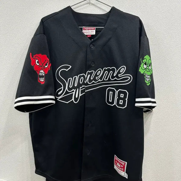 [BUNJANG] Supreme Devil Design Baseball Jersey / supreme baseball jersey