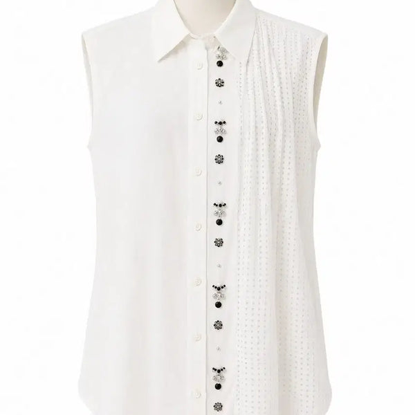 [BUNJANG] N21 Silk Blend Sleeveless Shirt Blouse / N21 블라우스 여성 민소매 셔츠