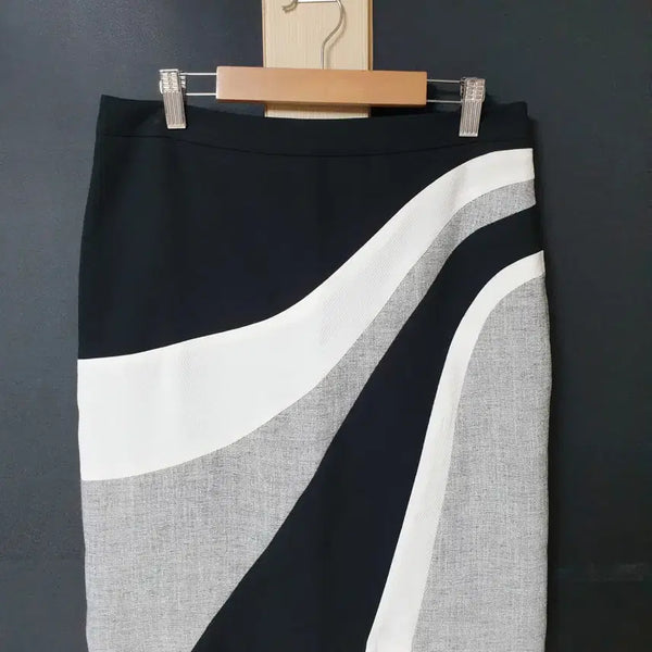 [BUNJANG] LYNN Black Wave Midi Skirt Size 77 / 진짜만원 LYNN 블랙물결 미디스커트 77