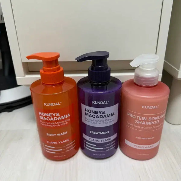 [BUNJANG] Kundal Shampoo, Treatment, and Body Wash Set (Illyang Illyang Scent) - Unsealed / 쿤달 샴푸/트리트먼트/ 바디워시 3종 미개봉 새상품