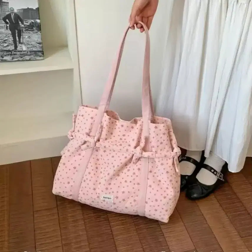 [BUNJANG] Pink Star Print Shoulder Bag / 핑크 별무늬 숄더백 / 데일리 캐주얼 러블리 빈티지 유니크 y2k