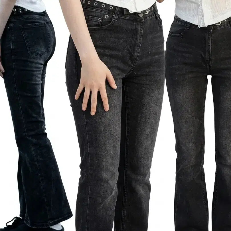 [BUNJANG] Black Bootcut Jeans / 흑청바지 부츠컷 청바지