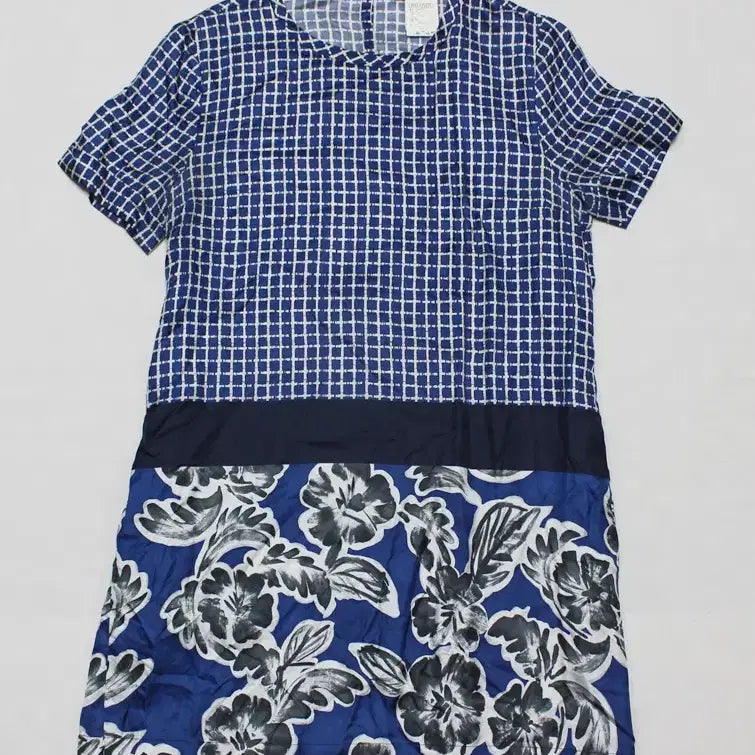 [BUNJANG] S Max Mara Silk Short Sleeve Dress Navy Size 95 / S막스마라 매장판 여성 95 홀겹 실크 반팔 원피스 깨끗
