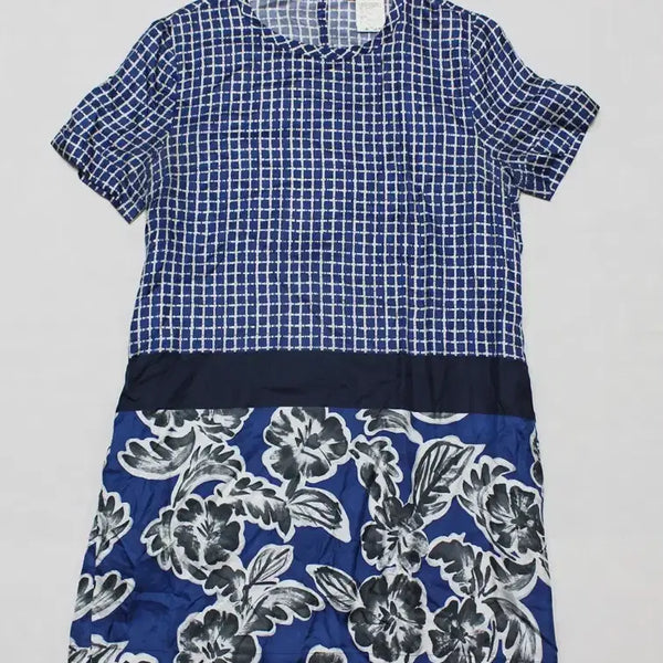 [BUNJANG] S Max Mara Silk Short Sleeve Dress Navy Size 95 / S막스마라 매장판 여성 95 홀겹 실크 반팔 원피스 깨끗