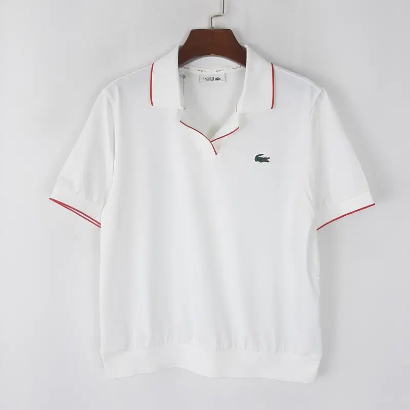[BUNJANG] Lacoste Women's Short Sleeve Polo Shirt / 라코스테 여성 카라반팔티/새상품 36