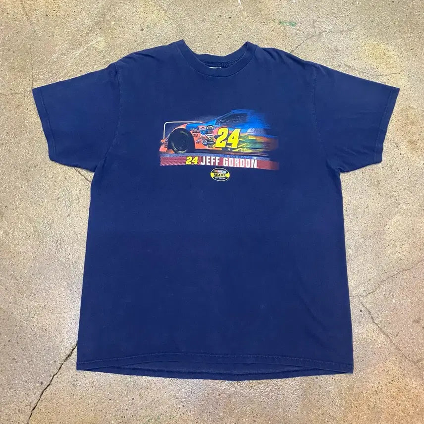 [BUNJANG] US Vintage Jeff Gordon #24 Navy NASCAR Racing T-Shirt XL / 미국빈티지 네이비 제프 고든 24 나스카 레이싱 반팔 티셔츠