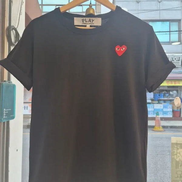 [BUNJANG] Comme des Garçons PLAY Black T-Shirt / 꼼데가르송 플레이 반팔티 블랙