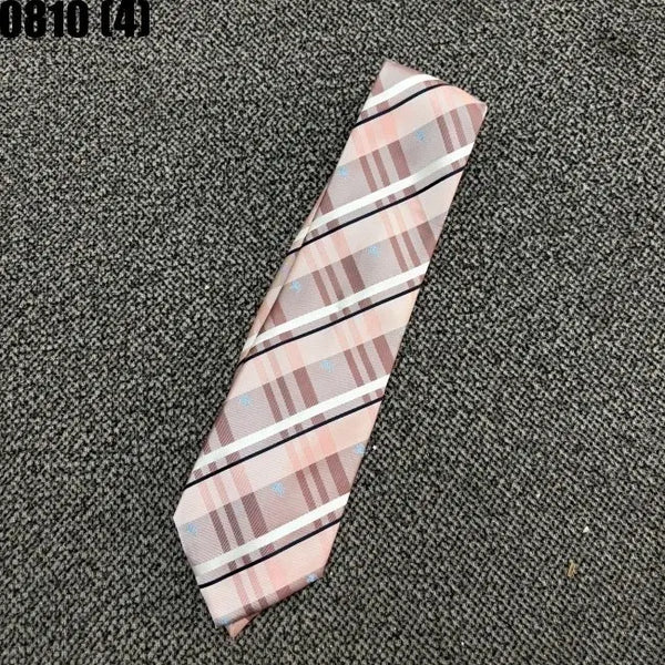 [BUNJANG] Burberry Check Necktie Pink/White / 버버리 체크 넥타이 핑크/화이트 0810