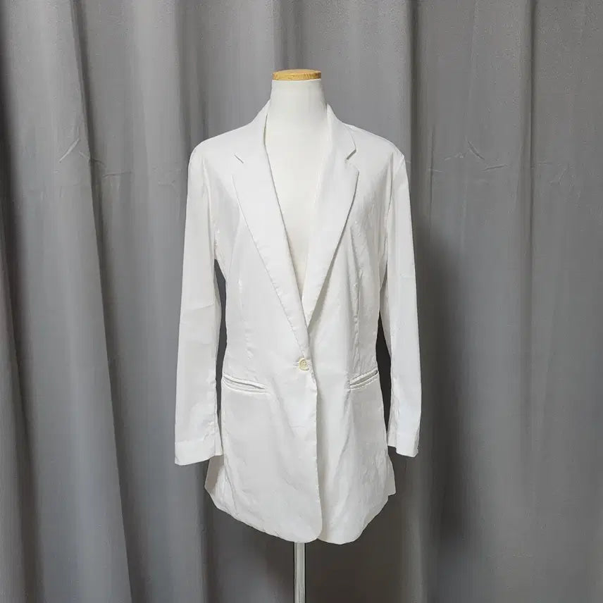 [BUNJANG] Tommy Hilfiger Women's Linen Jacket White Size 8 / 타미힐피거 여성 화이트 린넨 자켓 8