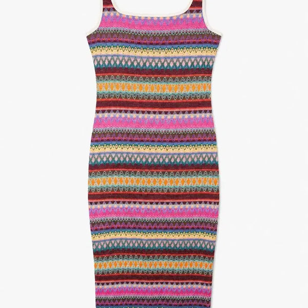 [BUNJANG] SHEIN Striped Dress / SHEIN 폴리 혼방 스트라이프 원피스 - Women (7333)