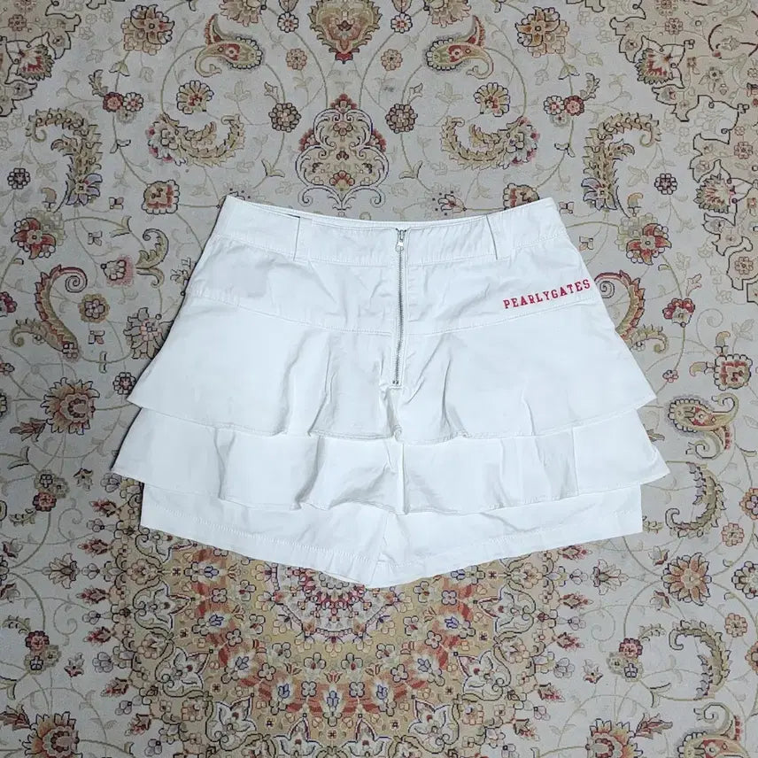 [BUNJANG] 2023FW Paragary's Golf Women's Pleated Skirt Pants White Size 0 / 파리게이츠 골프 여성 플리츠 스커트 팬츠 25-26
