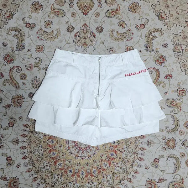 [BUNJANG] 2023FW Paragary's Golf Women's Pleated Skirt Pants White Size 0 / 파리게이츠 골프 여성 플리츠 스커트 팬츠 25-26
