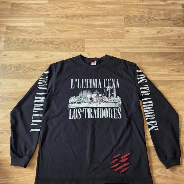 [BUNJANG] Blackout Long Sleeve T-Shirt / 블랙아웃 긴팔티셔츠