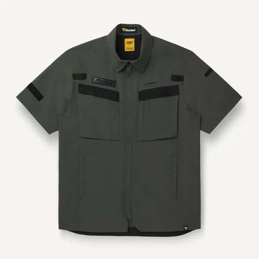[BUNJANG] Boldist Airy Dot Mechanic Short Sleeve Shirt Jacket V2 Dust Grey 115 / 볼디스트 에어리도트 미케닉 반팔 셔켓 V2 115사이즈 새제품 평소 110착용 추천