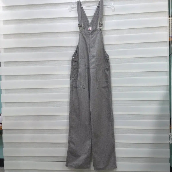 [BUNJANG] DOMINGO Herringbone Pattern Overalls Pants - Women 2 / DOMINGO 헤링본패턴 오버롤팬츠- 우먼2
