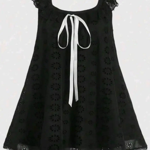 [BUNJANG] Lace Sleeveless Dress - 2XL / 1회착용(2XL)가단144/레이스나시원피스/빅사이즈