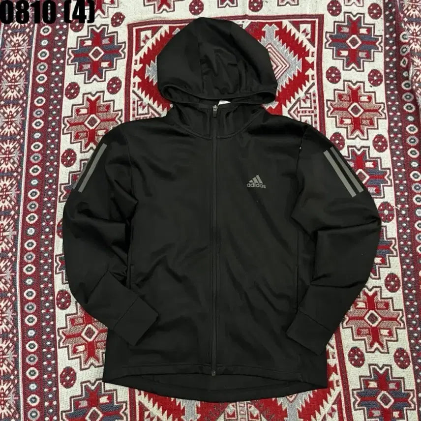 [BUNJANG] Adidas Training Hooded Zip-Up Jacket Black / 아디다스 트레이닝 후드 집업 블랙