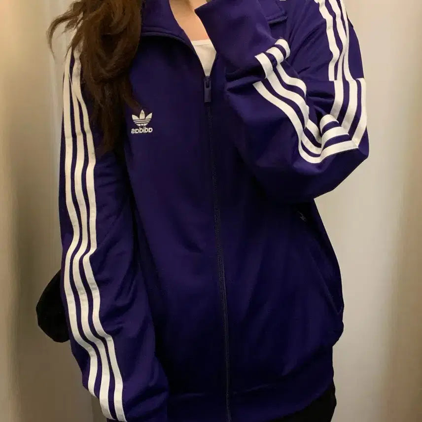 [BUNJANG] Adidas Firebird Jersey Purple White / 아디다스 파이어버드 져지