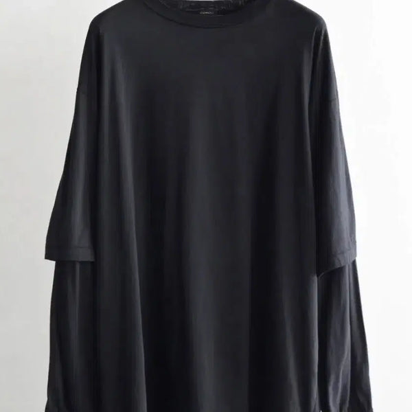 [BUNJANG] COMOLI 26AW Thin Cotton Layered T-Shirt Black Size 2 / [새상품] COMOLI 26AW 씬 코튼 레이어드 티셔츠