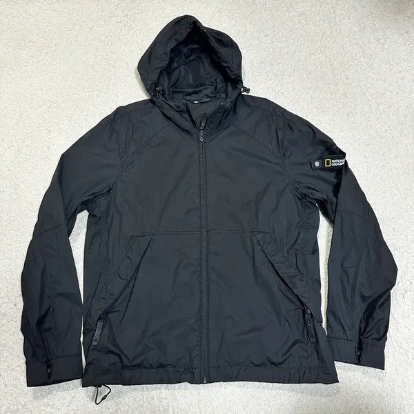 [BUNJANG] National Geographic Windbreaker Jacket Black XL / 내셔널지오그래픽 바람막이 자켓 블랙 xl 105