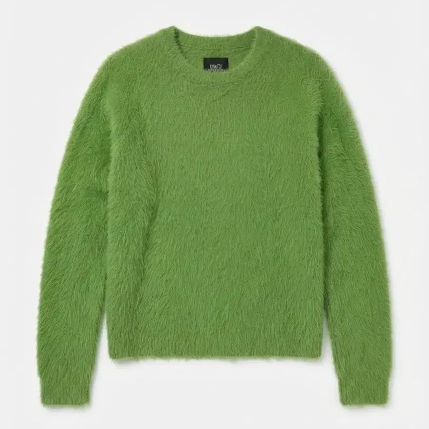 [BUNJANG] Dimitri Black Lime Angora Knit / DIMITRI BLACK 라임색 앙고라 니트 (1)