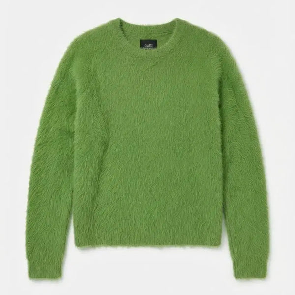 [BUNJANG] Dimitri Black Lime Angora Knit / DIMITRI BLACK 라임색 앙고라 니트 (1)