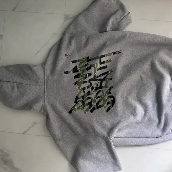 [BUNJANG] Brownbreath Hooded Sweatshirt Grey / 브라운브레스 후드티 그레이