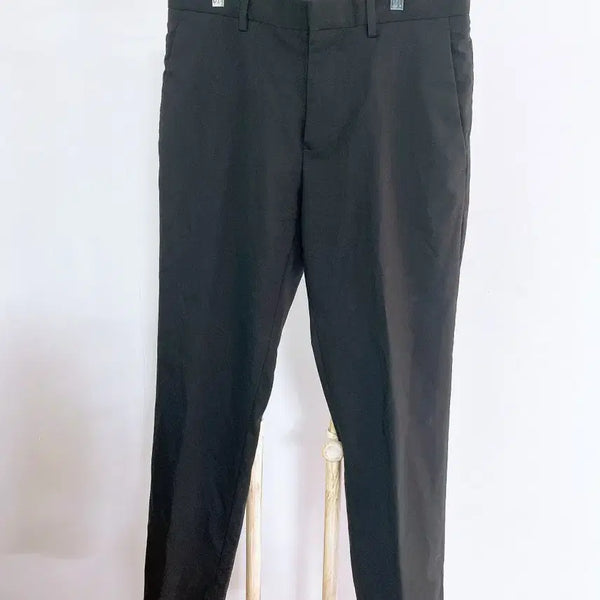 [BUNJANG] Theory Men's Black Linen Slacks 28 Inch / 몽빈티지(28인치)띠어리남자블랙린넨슬렉스바지
